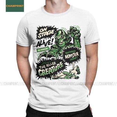 The Killer Creature Hollywood Show Creature From The Black Lagoon T-Shirts Men Monster Tee Short Sleeve T Shirt Plus Size Tops