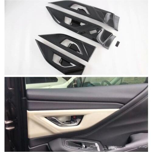 For Subaru Outback 2021 Car Door Inner Handle Bowl Cup Frame Moulding Cover Trim ABS Auto Styling Garnish Sticker