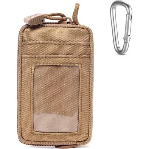 Waterproof EDC Pouch Tactical Key Change Purse Wallet Travel Kit Coin Purse With Card Slots Pack Waist Bag Sportswear Zippers