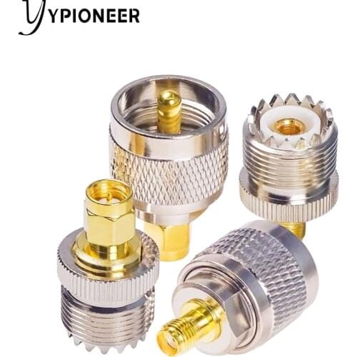 YPioneer C20093-96 UHF-SMA Adapter SMA Female Male To UHF Male Female PL259 SO239 Connector RF Coax Coaxial Converter 1 Pack