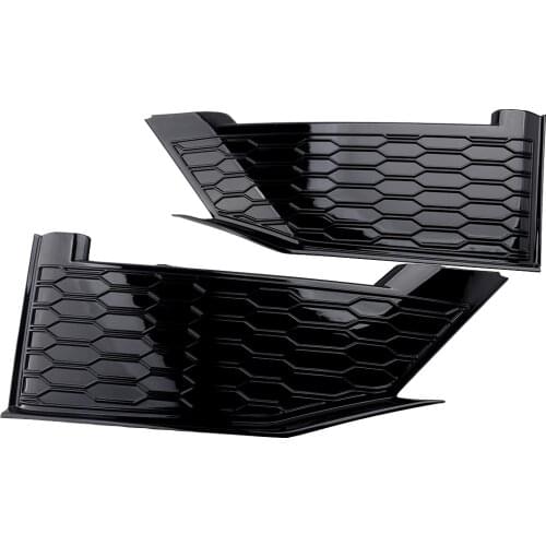 1 Pair Car Piano Black Front Fog Light Lamp Cover Trim fit for Honda Civic Sedan 10th Gen 2016 2017 2018 2019 2020