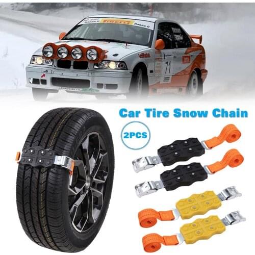 2Pcs Tire Chain Strap Snow Chain Emergency Anti-Skid Chain Automobile Belt Universal Anti Skid Snow Chains For Safe Driving