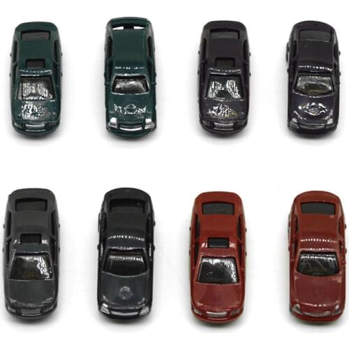 20PCS Miniature Scale Model Cars 1:100 Scale Model Train Scenery Layout Model Cars For Building Sand Table Model
