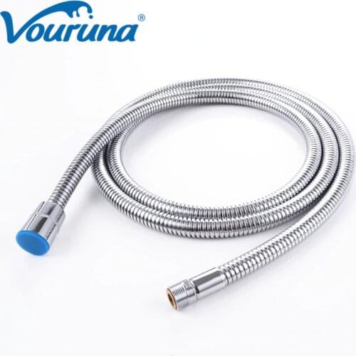 2020 Flexible Pull-Out Sink Faucet Replacement Pull Out Hose Extended Length 59-Inch OR 150CM Stainless Steel Interlock Chrome