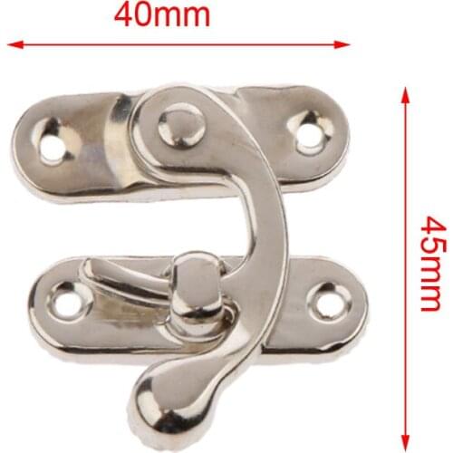 5 Sets Swing Bag Chest Box Latches Suitcase Lock Clasp Closure Silver