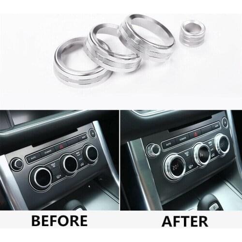 Car Air Conditioning Knob Volume Control Knob Cover Trim Fit for Land Rover Range Rover Evoque 12-18