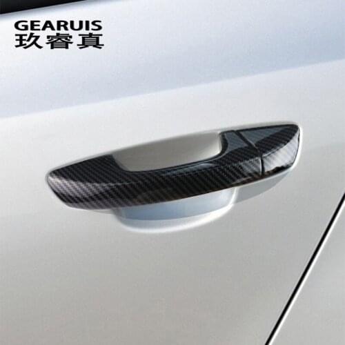 Car Styling Exterior Door Handle Sequins Decoration protection Covers Stickers Trim For Volkswagen VW Golf 6 MK6 Skoda Superb