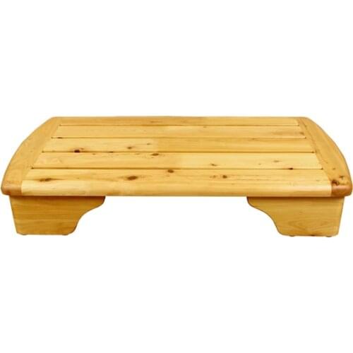 Solid Wood Step Pads Bathroom Stool Slip-Resistant Headblock Cedar Wood Foot Pedal Steps Bath Stair Stool