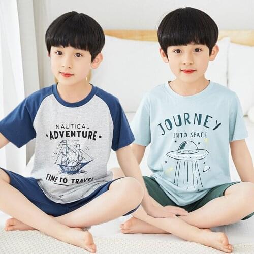 Kid Clothes Cartoon Nighty Pajamas For Girls Boys Summer Pajamas Suit Baby Girls Clothes Cotton Pyjamas Kids Pijamas Infantil