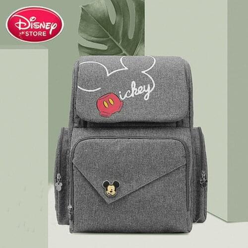 Disney Minnie Mickey diaper bag cartoon backpack mother bag multifunctional large capacity baby outing bottle insulation handbag