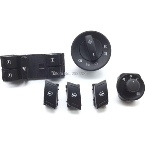 For SKODA Octavia MK2 II 1Z Master Electric Power Window Headlight Side Mirror Switch Button 1Z0 941 431E/1Z1 959 565A