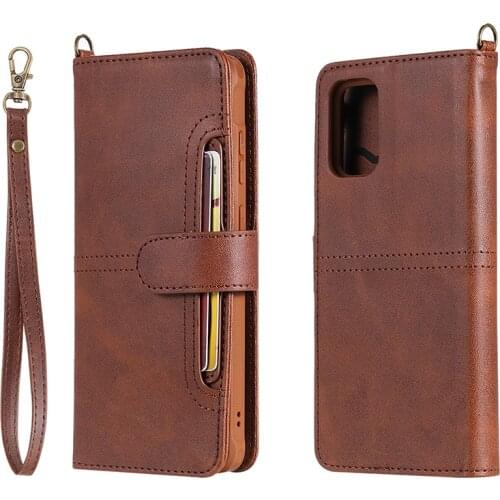 Flip Leather Case For Samsung Galaxy S20 S20 Plus Magnetic Wallet Case for Samsung S20 Ultra Card Holder Cover With Strap