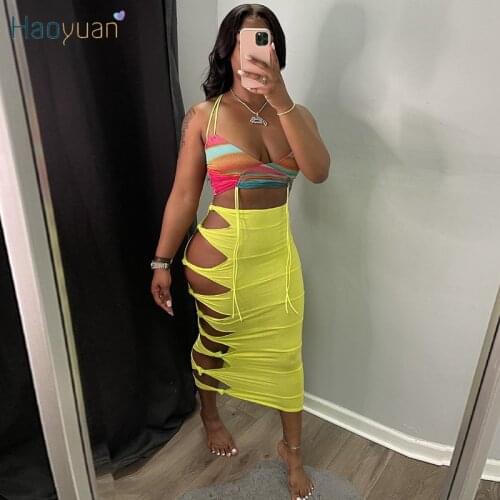 HAOYUAN High Waist Skirts For Women