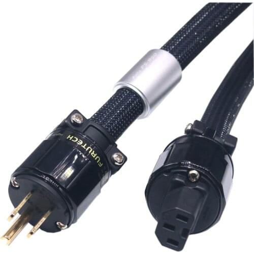 AHSY FURUTECH 3TS20 Blue Ribbon OCC Fever Audio Power DVD Amplifier Cable HIFI Tube Amplifier Power Cord Upgrade Lline