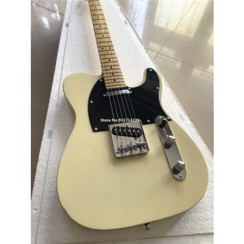 Inheriting classic cream white electric guitar black board maple xylophone neck free shipping