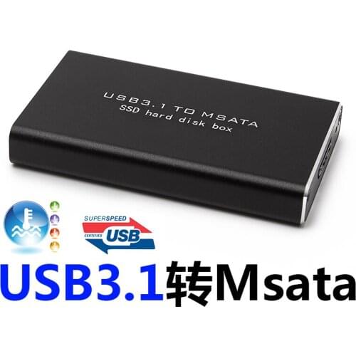 USB3.1 USB-C Type C to MSATA to USB 3.0 SSD Enclosure MSATA SSD case Hard Disk Box External Mobile Case Cable