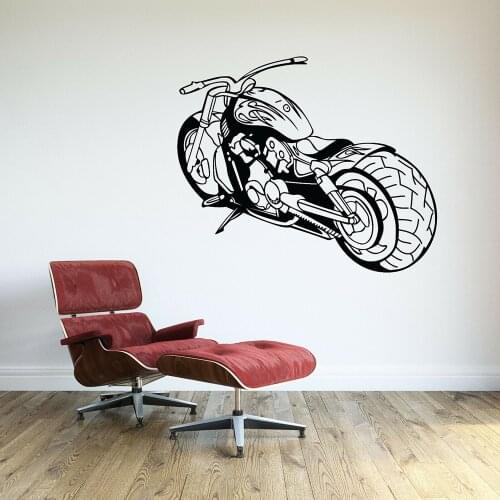 Cool Motorcycle Wall Decal Biker Racer Motorcycle Vinyl Wall Sticker Vinyl Removable Room Decor Art Wall Decoration Mural X918