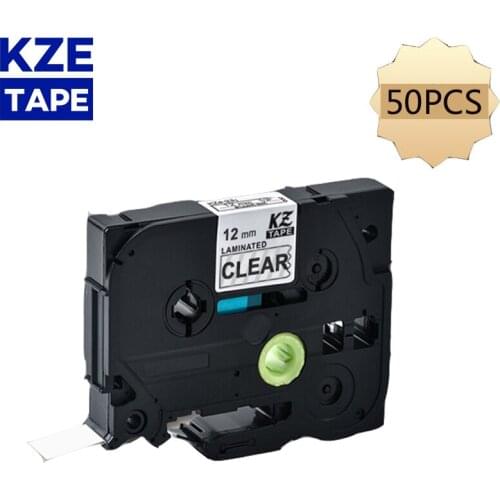50PCS Unistar TZe-131 compatibility p-touch label tape 12mm PT-H110 PT-D600 PT-1000 label maker