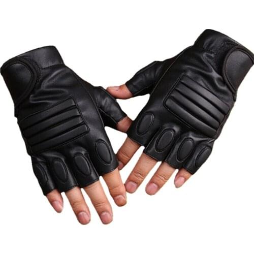 Men Half Finger Tactical Gloves Solid Antiskid Sports Outdoor Mittens Climbing Bicycle Gym Training Gloves