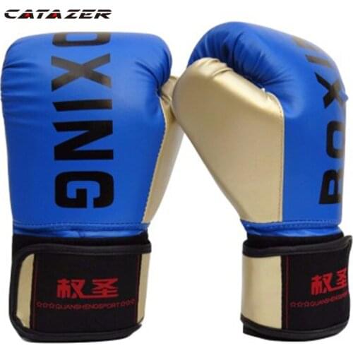Pro Training Fighting Gloves Child Adults Boxing Gloves Muay Thai Sparring Punching Kickboxing Breathable PU Boxing Gloves