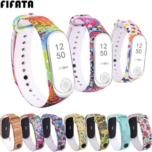 FIFATA Watch Strap For Xiaomi Mi Band 5 Mi Band 4 Wrist Strap Sports Silicone Band Bracelet For Mi Band 3/4/5 Accessories Correa