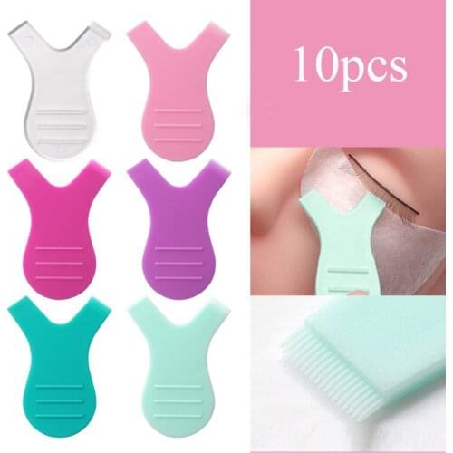 Eyelash Perm Brush Y Shape Comb Lash Perm Brush Lash Graft Eyelash Extension Mini Size Lash Lifting Polychromatic Makeup Tool