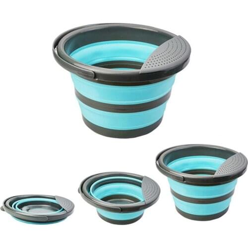 4L/10L Collapsible Bucket Portable Folding Bucket Water Bucket Container With Sturdy Handle For Outdoor Backpacking Camping