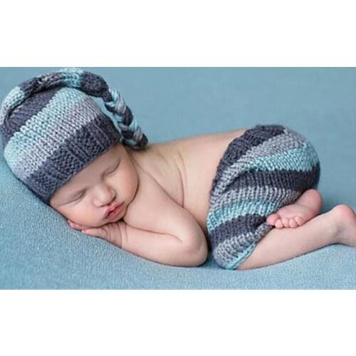 Studio shooting baby photography props infant clothes knit outfits newborn photo toddler picture new born fotografie accessories
