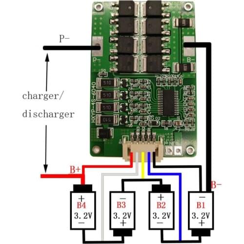 DYKB 4S 12.8V 18A LiFePO4 Lithium iron phosphate BMS battery protection board with Balance 32650 batteries 20A current limit