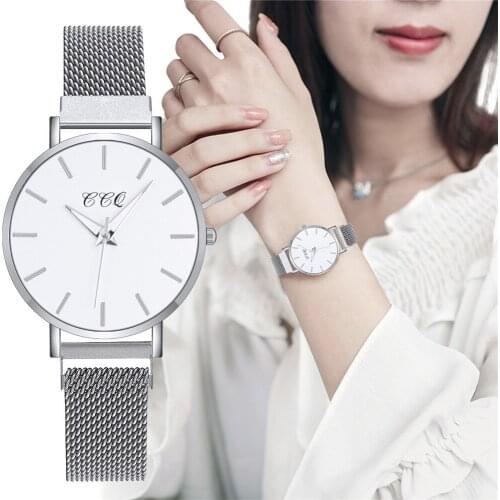 Women Simple Dial Wrist Watches Luxury Female Magnetic Watches Clock