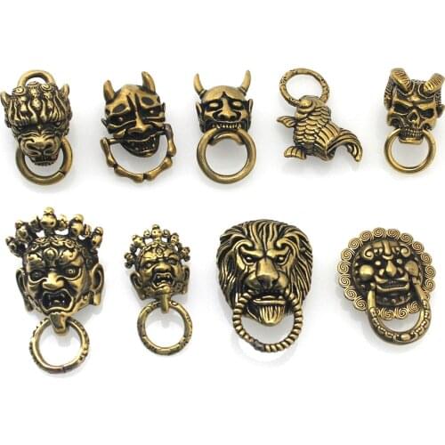 1pcs Brass Japan demon devil conchos screwback material animal head design leather bag wallet chain button rivet connector