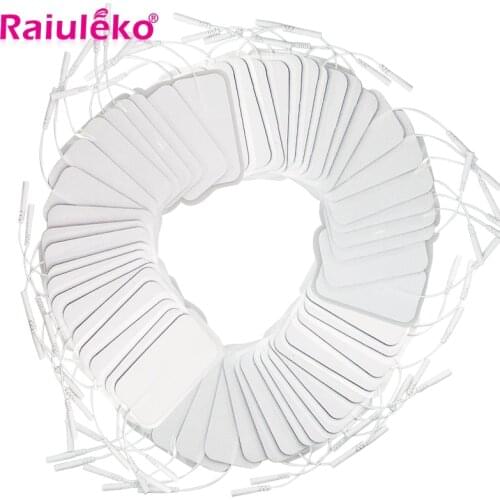 100 Pcs Electrode Pads 2.0mm Plug for Tens Acupuncture Digital Therapy Massager Pad for Slimming Electric Body Machine Adhesive