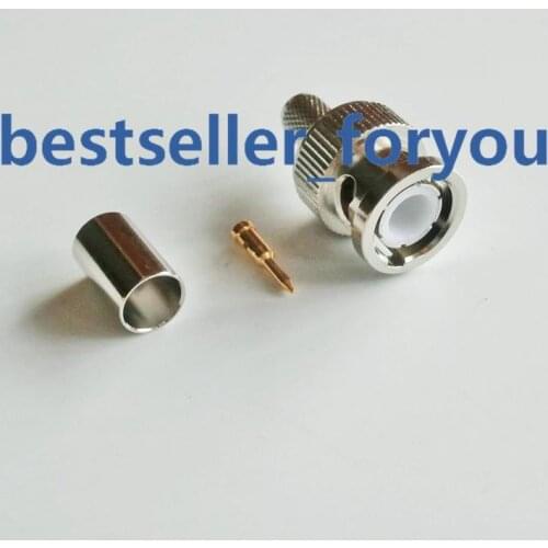 5Pcs BNC Q9 Male Q9 Plug Crimp RG59 RG8Pcs RG-8Pcs LMR240 Cable Straight RF Connector