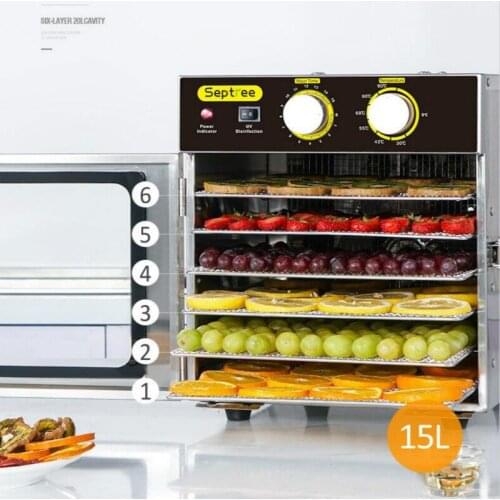 6-layer stainless steel Dried fruit machine Household Food dryer fruit and vegetable pet meat Food dehydration dryer