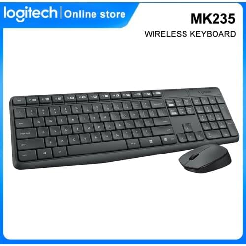 Logitech MK235 Wireless Keyboard And Mouse Combo For Gamer 2.4Ghz Multimedia USB