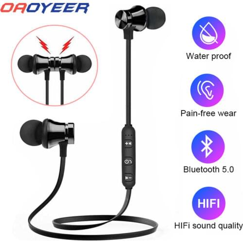 XT11 Wireless Bluetooth Earphone Stereo Sports Earbuds Magnetic Wireless in-ear Headset with Mic Hands-free For IPhone 7 Samsung