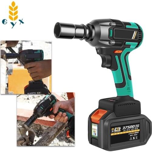 Brushless Electric High-heavy Impact Wrench Lithium Battery Powerful Car Repair Jackhammer Maximum Torque 350N.M