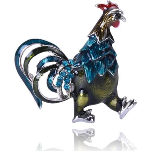 Chicken brooch drip colored glaze fashion rooster brooch garment accessories brooch brooch restoring ancient ways