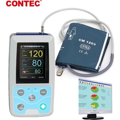 CONTEC ABPM50 24Hours Ambulatory Blood Pressure Monitor, NIBP Holter, 3 cuffs
