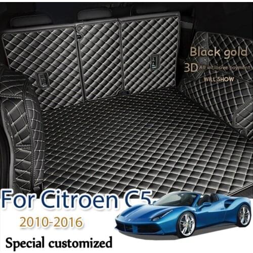 For Citroen C5 2010 2011 2012 2013 2014 2015 2016 Car Trunk Mats Auto Carpets Cargo Rear Liners Car sticker For Citron Accessory