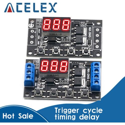Dual MOS LED Digital Time Delay Relay Trigger Cycle Timer Delay Switch Circuit Board Timing Control Module DIY