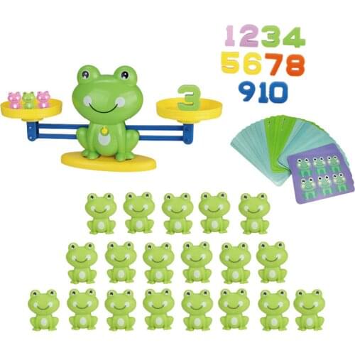 Montessori Math Toy Digital Frog Balance Scale Educational Math Animal Balancing Scale Number Board Game Kids Learning Toy