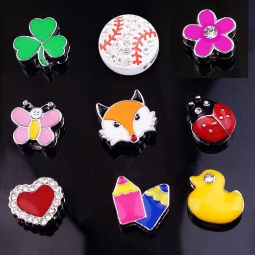 MS3602 12mm Ladybug Beatles Butterfly FOX CAT love sunflower Metal snap button DIY jewelry