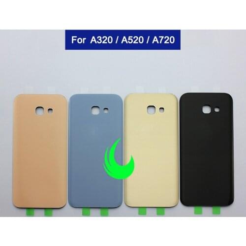 New Back Glass For Samsung Galaxy A3/A5/A7 2017 Back Battery Glass Cover A320 A520 A720 Rear Door Housing Case NO Cam Lens
