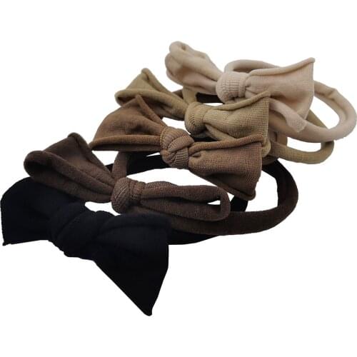 Wholesale 5pcs/set Girls Candy Color bow Rubber band hairbands Children gum Hairs accessories