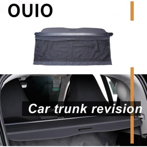 OUIO 1Set Car Rear Trunk Cargo Cover For Smart Fortwo 2015 2016 2017 2018 Styling Security Shield Shade Retractable accessories