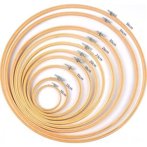 DIY Embroidery Hoop Tool Art Craft Cross Stitch Chinese Traditional Circle Round Bamboo Frame Sewing Tools Embroidery Hoops