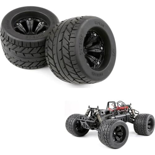 Rc Car Rubber On-Road Tires Tyre + Wheels Hub Rims Set For 1/8 ROVAN TD HPI SAVAGE FLUX Rc Truck Toys Radio Control Electric Car