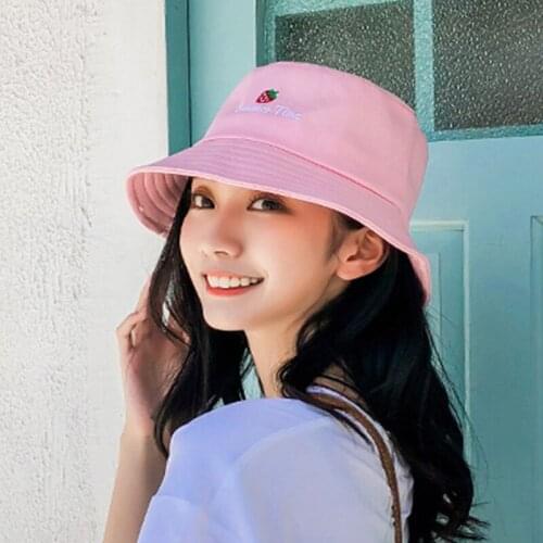 High Quality Global New Fashion Ladies Embroidered Letter Shade Fisherman Hat Basin Hat Classic Wild Outdoor Fisherman Hat Trend