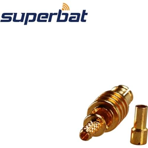 Superbat MCX Male Plug Crimp for 1.13mm Cable Straight RF Coaxial Connector Goldplated